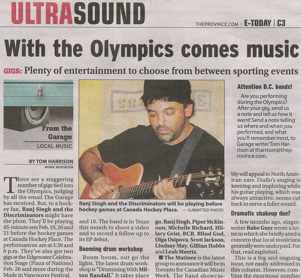 Article from The Province