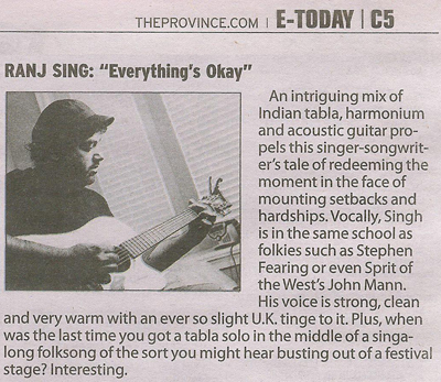 Article from The Province